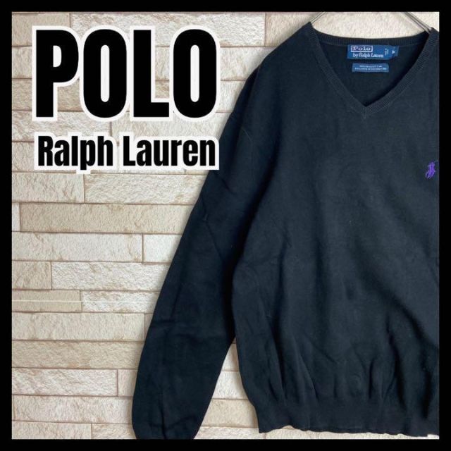 POLO Ralph Lauren ニット セーター Vネック 刺繍 ロゴ メンズのトップス(ニット/セーター)の商品写真