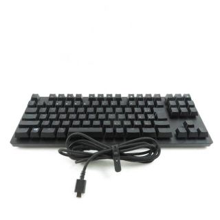 レイザー(LAZER)の美品 RAZER レイザー HUNTSMAN TOURNAMENT EDITION (RZ03-0308) ゲーミングキーボード 1点 ブラック 赤軸、テンキーレス、FPS HY306 (PC周辺機器)