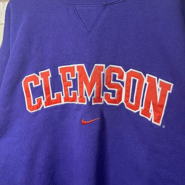 【激レア☆90s】NIKE スウェット CLEMSON 刺繍 太アーム カレッジ