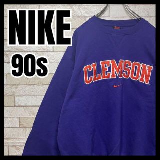 ナイキ(NIKE)の【激レア☆90s】NIKE スウェット CLEMSON 刺繍 太アーム カレッジ(スウェット)