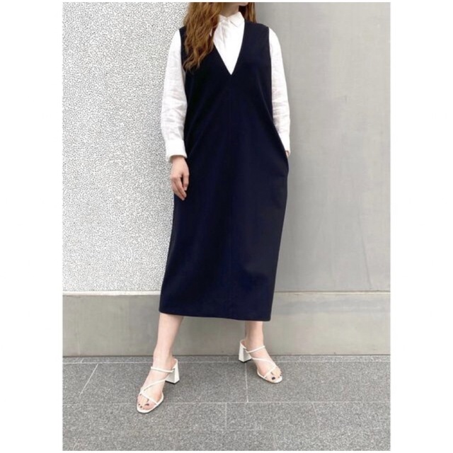Theory - Theory 21aw Vネックニットワンピースの通販 by yu♡'s Theory - Theory 21aw Vネックニットワンピースの通販 by yu♡'s