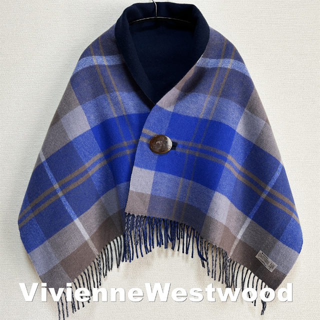 Vivienne Westwood(ヴィヴィアンウエストウッド)の【Vivienne Westwood】ビックORBボタン ストール タグ付未使用 レディースのファッション小物(ストール/パシュミナ)の商品写真