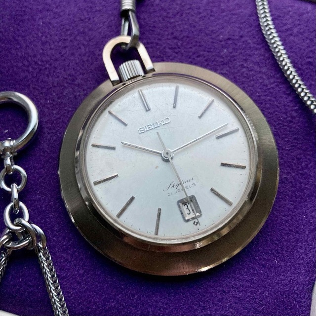 動作品】セイコー SEIKO アンティーク 懐中時計 1960年代頃 手巻き 超