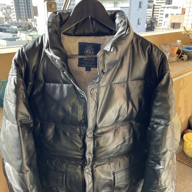 『1年保証』 - サントリー Suntory jacket down leather BOSSジャン レザージャケット