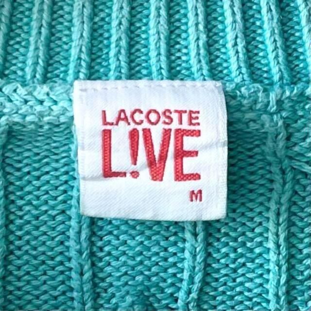 LACOSTE(ラコステ)の春ニット　ラコステ　コットンニット　ケーブルニット　ホワイトワニ　ワンポイント レディースのトップス(ニット/セーター)の商品写真