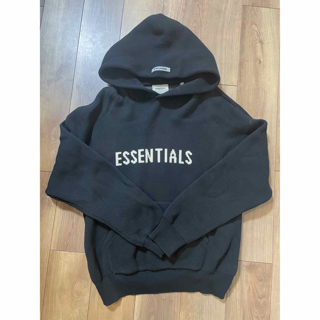 FOG ESSENTIALS knit hoodie Black L