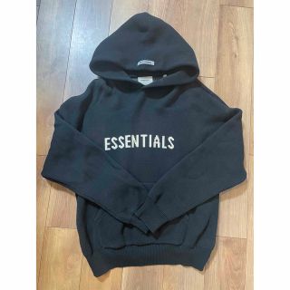 エッセンシャル(Essential)のFOG ESSENTIALS knit hoodie Black L(パーカー)