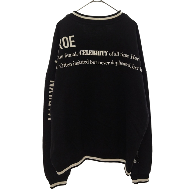 DOLCE&GABBANA(ドルチェアンドガッバーナ)のDOLCE & GABBANA ドルチェアンドガッバーナ MONROE PRINTED SWEAT CREW G9QL1Z マリリン・モンロープリントスウェットクルーネックプルオーバー スウェットシャツ トレーナー ブラック メンズのトップス(スウェット)の商品写真