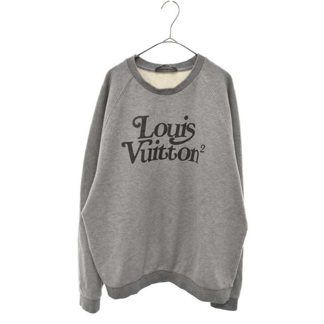 LOUIS VUITTON 2 x NIGO GREY PRINT CREW-NECK SWEATSHIRT 1A7X6W SIZE: XL