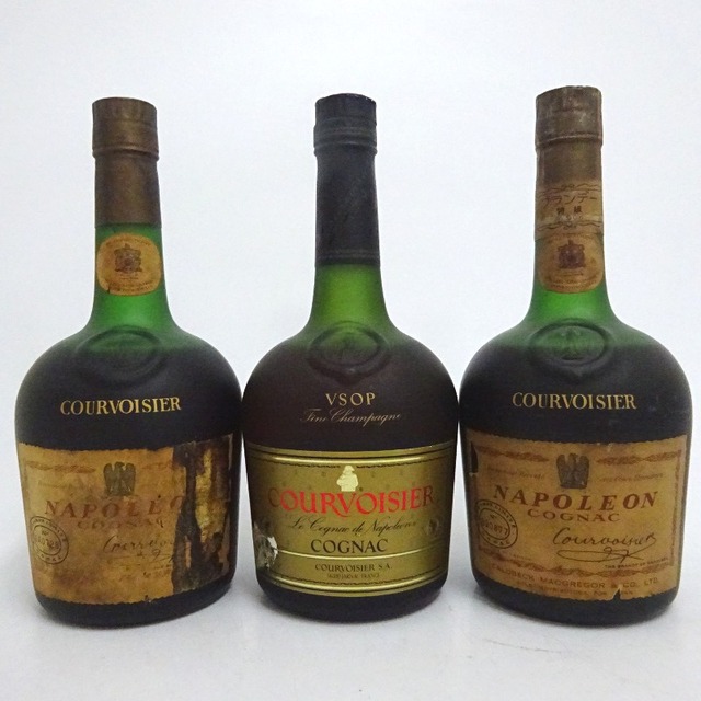 未開封 COURVOISIER【クルボアジェ】 旧ラベル 3本セット 700ml 箱なし
