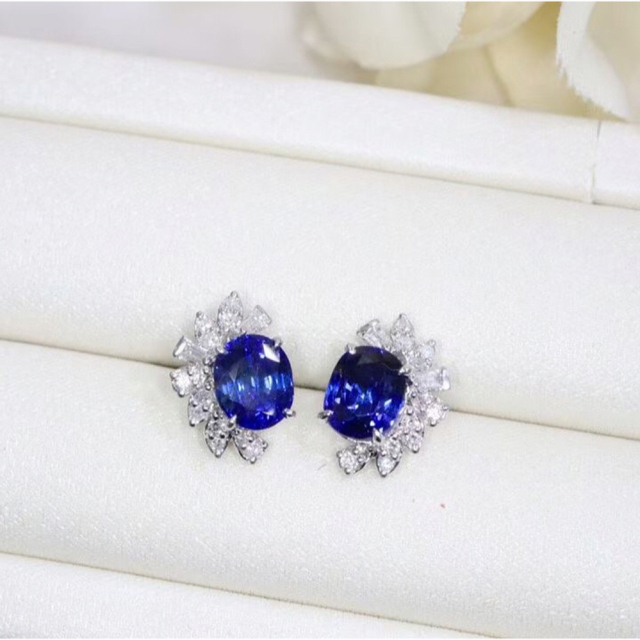 のぼり「リサイクル」 天然ブルーサファイア 1ct K18 ピアス | www