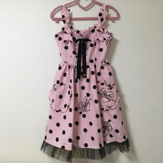 アンジェリックプリティー(Angelic Pretty)のドーリードットJSK ピンク(ひざ丈ワンピース)