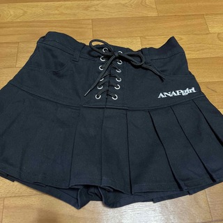 アナップガール(ANAP GiRL)のANAP GIRL スカート　黒　XS(Tシャツ/カットソー)
