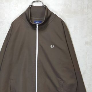 フレッドペリー(FRED PERRY)の【人気カラー】フレッドペリー 3XL トラックジャケット ブラウン 茶色 白(ジャージ)