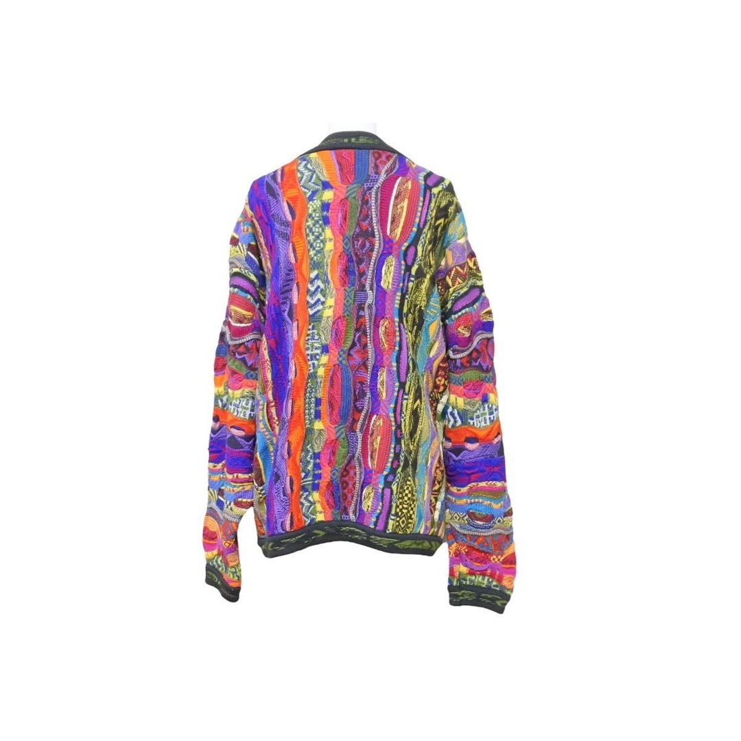 COOGI クージー 3D ニット マルチカラー トップス ウール カーディガン
