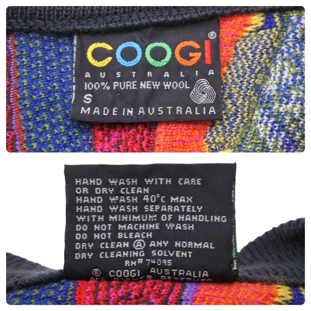COOGI クージー 3D ニット マルチカラー トップス ウール カーディガン