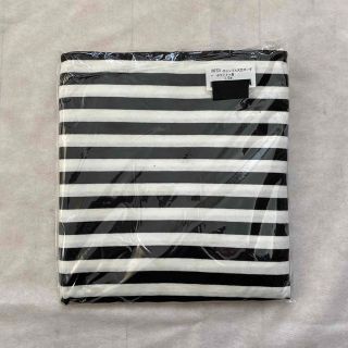 チェックアンドストライプ(CHECK&STRIPE)のcheckandstripe シンプル天竺ボーダー 白×黒 １ｍ(生地/糸)