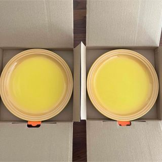 ルクルーゼ(LE CREUSET)のル・クルーゼ　ラウンドプレート　23cm  イエロー(食器)