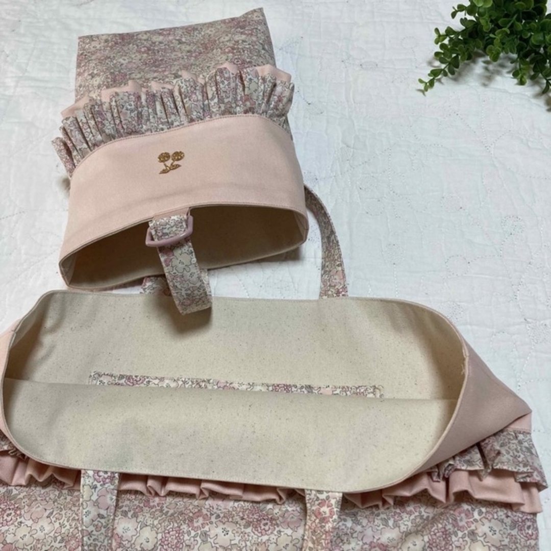 入園入学グッズ ハンドメイド 3点(絵本袋 着替え袋 靴袋) ミシェル