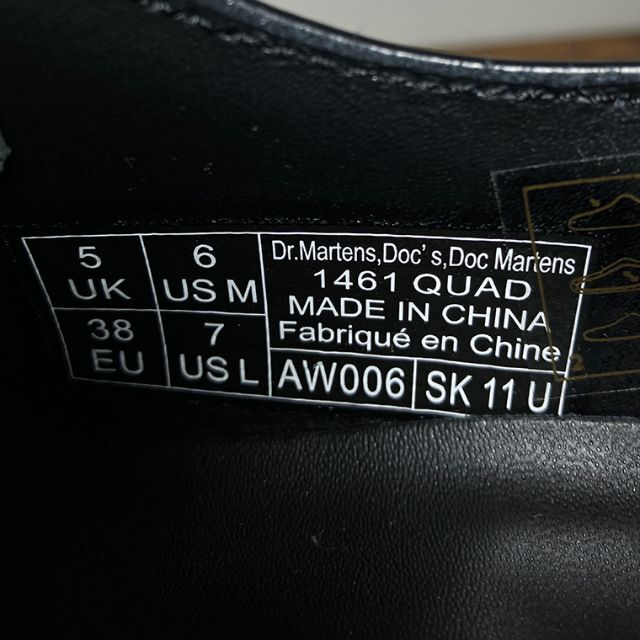 Dr.Martens(ドクターマーチン)のドクターマーチン 1461 QUAD 3ホール ダブルソール 厚底 ブーツ レディースの靴/シューズ(ブーツ)の商品写真