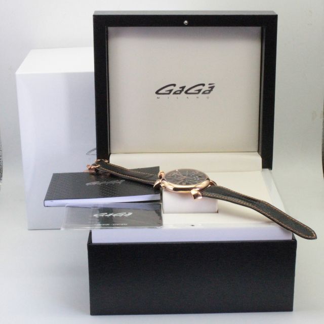 ★美品★ Gaga MILANO シン クロノ5098.02 BK 46mm