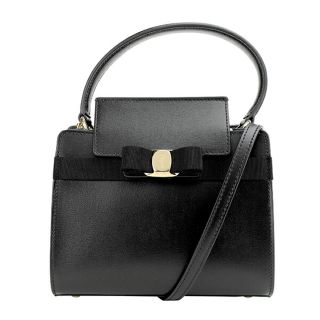 フェラガモ(Ferragamo)の新品 フェラガモ FERRAGAMO ショルダーバッグ トップハンドル スモール ブラック(ショルダーバッグ)