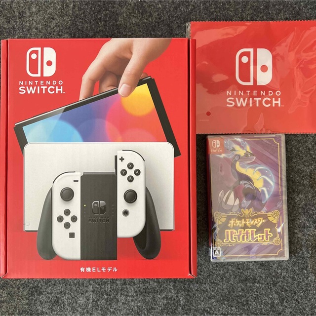 (美品)ポケモン付Switch本体有機EL JCホワイト