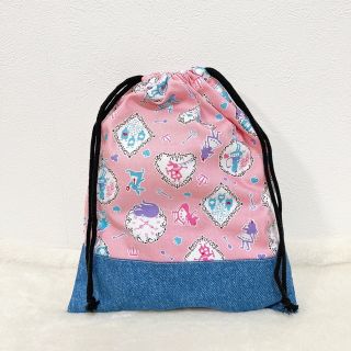 送料無料❤【入園・入学】高学年まで使える子供に人気のアリス柄体操服袋(体操着入れ)