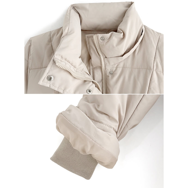 GRL(グレイル)の【新品】GRL リボンベルトフード付きロング中綿ダウンコート[kd25] レディースのジャケット/アウター(ダウンコート)の商品写真