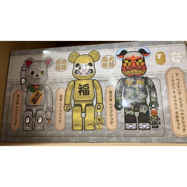 BE@RBRICK BAPE(R) 招き猫 銀メッキ/達磨 金メッキ/獅子舞 BE@RBRICK BAPE(R) 招き猫 銀メッキ/達磨 金メッキ/獅子舞