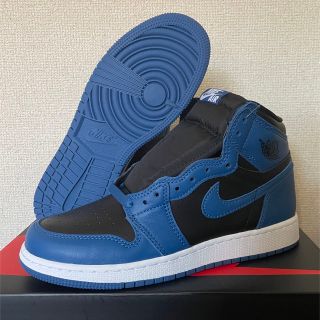 ナイキ(NIKE)の新品 ナイキ GS エアジョーダン1 23.5 ダークマリーナブルー(スニーカー)