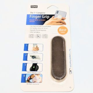 アイフォーン(iPhone)のfinger grip momo stick スマホバンド レザー調 ブラウン(その他)