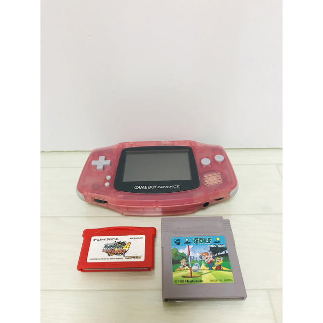 GBA ゲームボーイアドバンス　本体　ミルキーピンク　おまけソフト付き