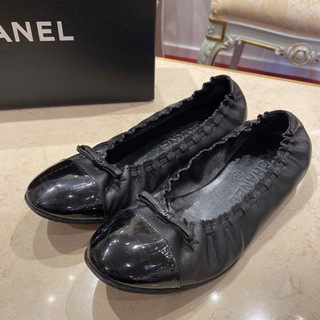 シャネル(CHANEL)の［正規品］CHANEL バレーシューズ ブラック系 サイズ35(バレエシューズ)