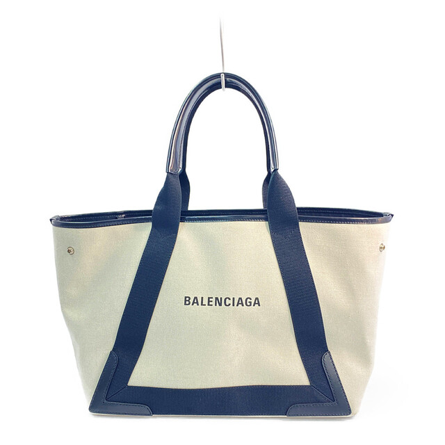 新品最新作 Balenciaga - バレンシアガ ネイビーカバスM トートバッグ