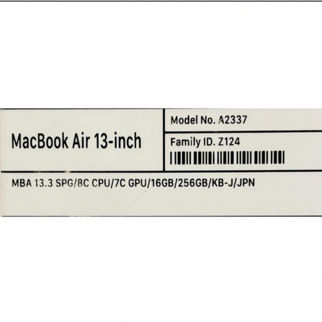 【naritahさま専用】MacBook Air 16GB CTO M1