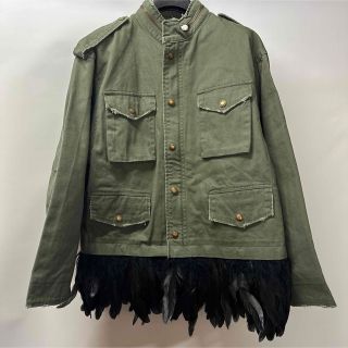 ザラ(ZARA)のザラ ベーシック ZARA 羽 ミリタリー ジャケット アウター カーキ(ミリタリージャケット)