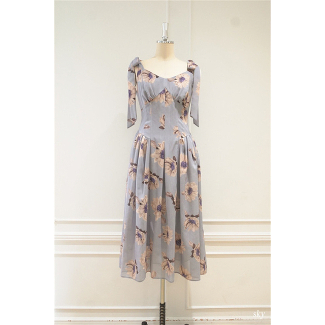 特別オファー Sunflower-Printed Midi Dress herlipto sitedev