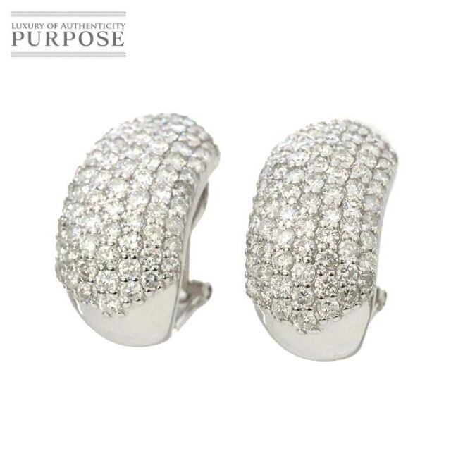 最安値】 K18 1.50ct×2 ダイヤ WG 90177371 VLP 750 ホワイトゴールド