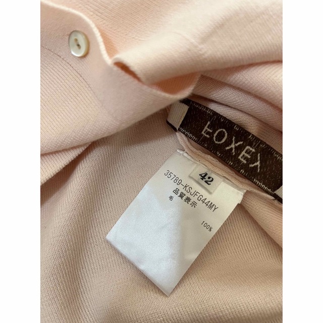 FOXEY(フォクシー)の美品 フォクシー カーディガン ボレロ 42 L ピンク 羽織 丸首 レディースのトップス(カーディガン)の商品写真