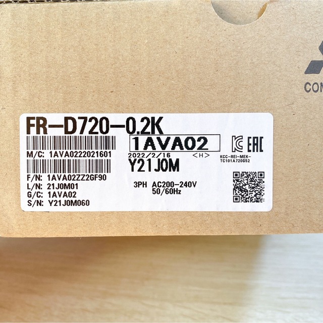三菱電機　インバーター　FR-D720-0.2K