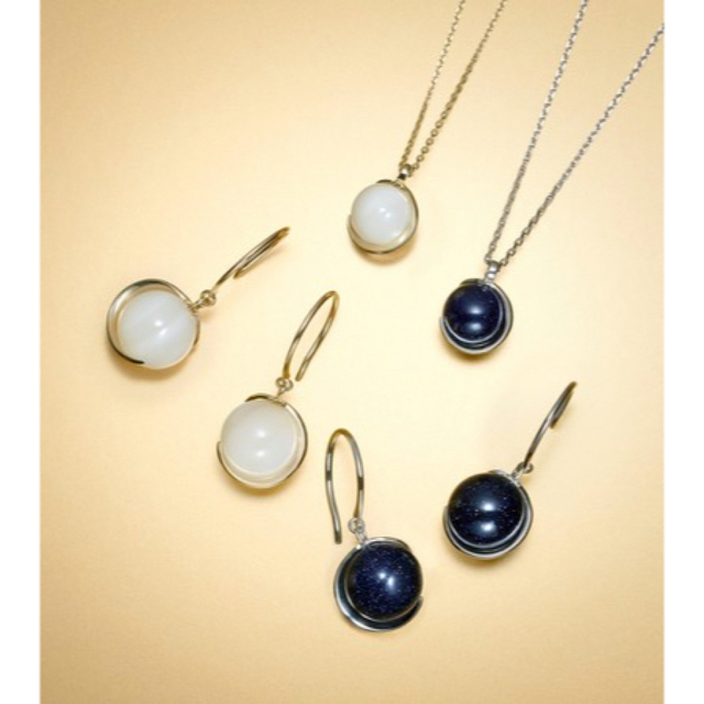 ファッション スタージュエリー ブルーゴールドストーン ピアス mb-ltd