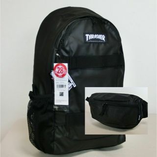 スラッシャー(THRASHER)の大幅値下げ！ スラッシャー　ヒップバック+Dバック　THR-200　黒p8219(バッグパック/リュック)