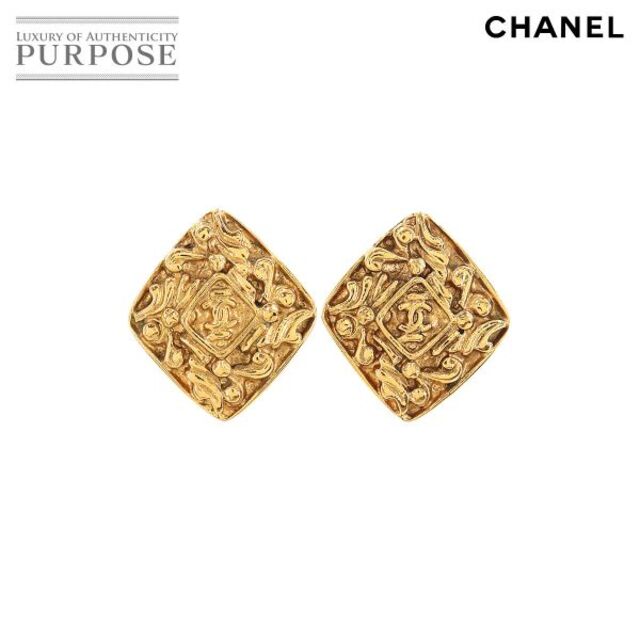 売れ筋がひ贈り物！ ゴールド ひし型 イヤリング ココマーク CHANEL シャネル CHANEL アクセサリー 90129106 VLP ヴィンテージ  イヤリング