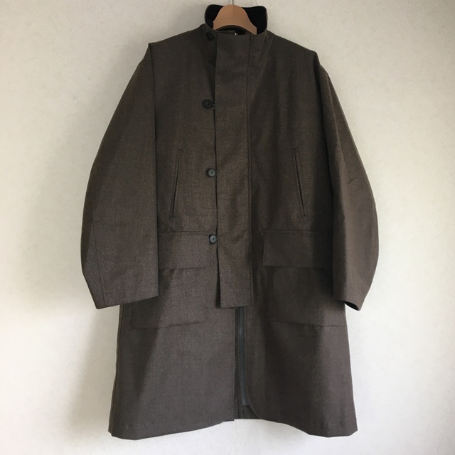 22AW STILL BY HAND / 3レイヤー素材 ハイカラ―コート-eastgate.mk