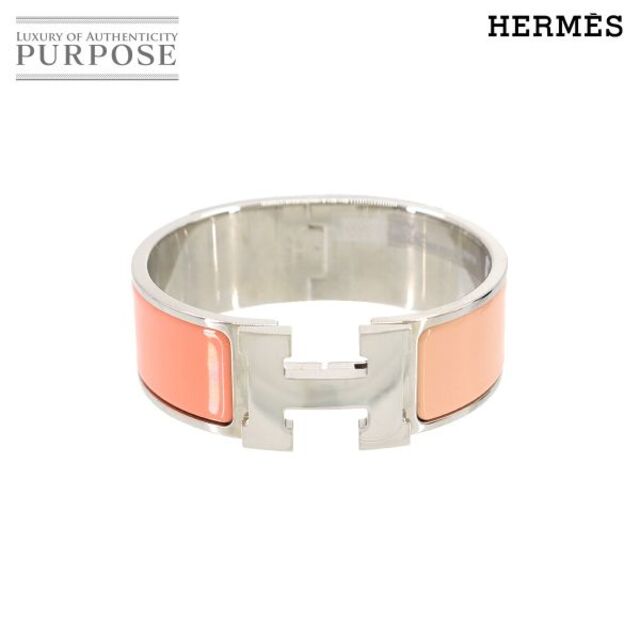 Hermes - 未使用 展示品 エルメス HERMES クリッククラック GM バングル ローズフロリダ ローズペタル シルバー アクセサリー VLP 90163465