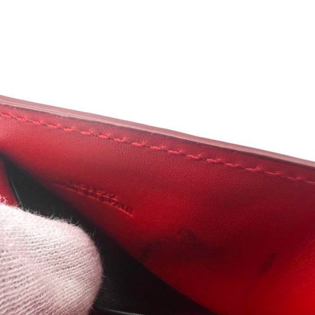 ロエベ アナグラム レザー 三つ折り財布 レッド lahza.jp