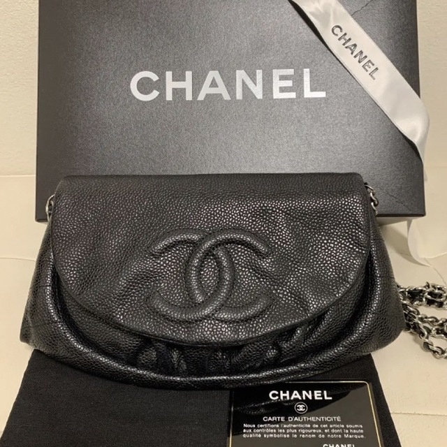 CHANEL シャネル ハーフムーンチェーンバッグ美品レア