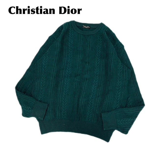 クリスチャンディオール　ニット　セーター　トップス　ケーブル　M  Dior