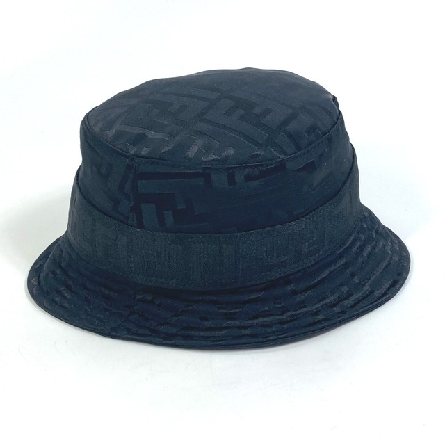 FENDI(フェンディ)のフェンディ FENDI バケットハット ズッカ FF 帽子 ハット ナイロン ブラック 美品 レディースの帽子(ハット)の商品写真
